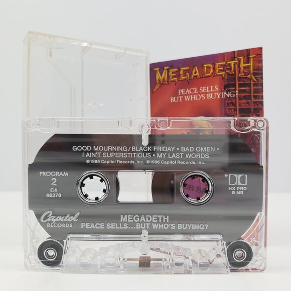 Megadeth Peace Sells Who's Buying Cassette Tape 1986 Thrash Metal Combat Tested - Picture 4 of 7